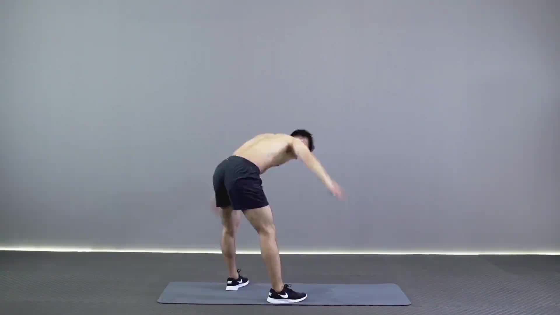 体前屈转体正确动作要领 体前屈转体视频gif图解 Hi运动健身网